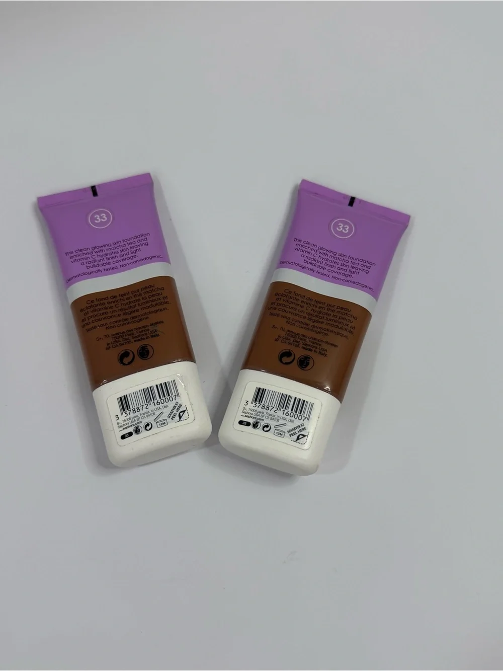Shade 33 NEW-  2 Sephora Clean Glowing Skin Foundation